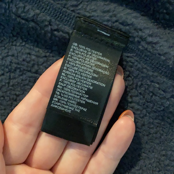 Navy Blue North Face fleece zip up - Picture 5 of 5